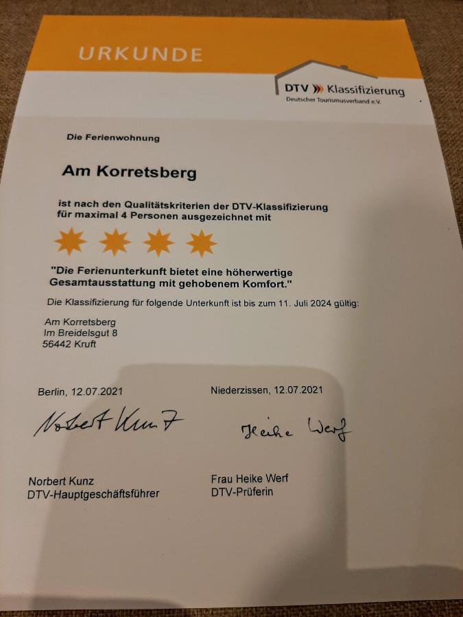 Ferienwohnung Am Korretsberg Kruft Εξωτερικό φωτογραφία